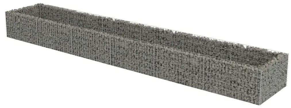 vidaXL Συρματοκιβώτιο-Γλάστρα Υπερυψωμένη 540x90x50 εκ. Γαλβ. Χάλυβας