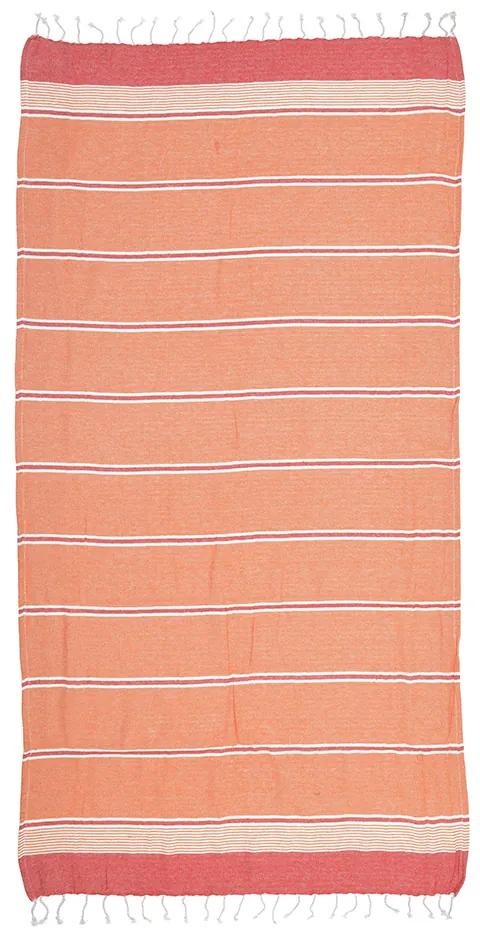 Πετσέτα Θαλάσσης Pestemal Βαμβακερή Κόκκινη-Πορτοκαλί 90x170εκ. ble 5-46-807-0087