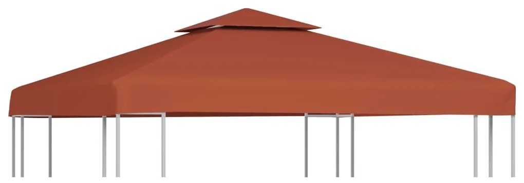 vidaXL Κάλυμμα για Κιόσκι 2 Επιπέδων Τερακότα 3 x 3 μ. 310 γρ./μ²