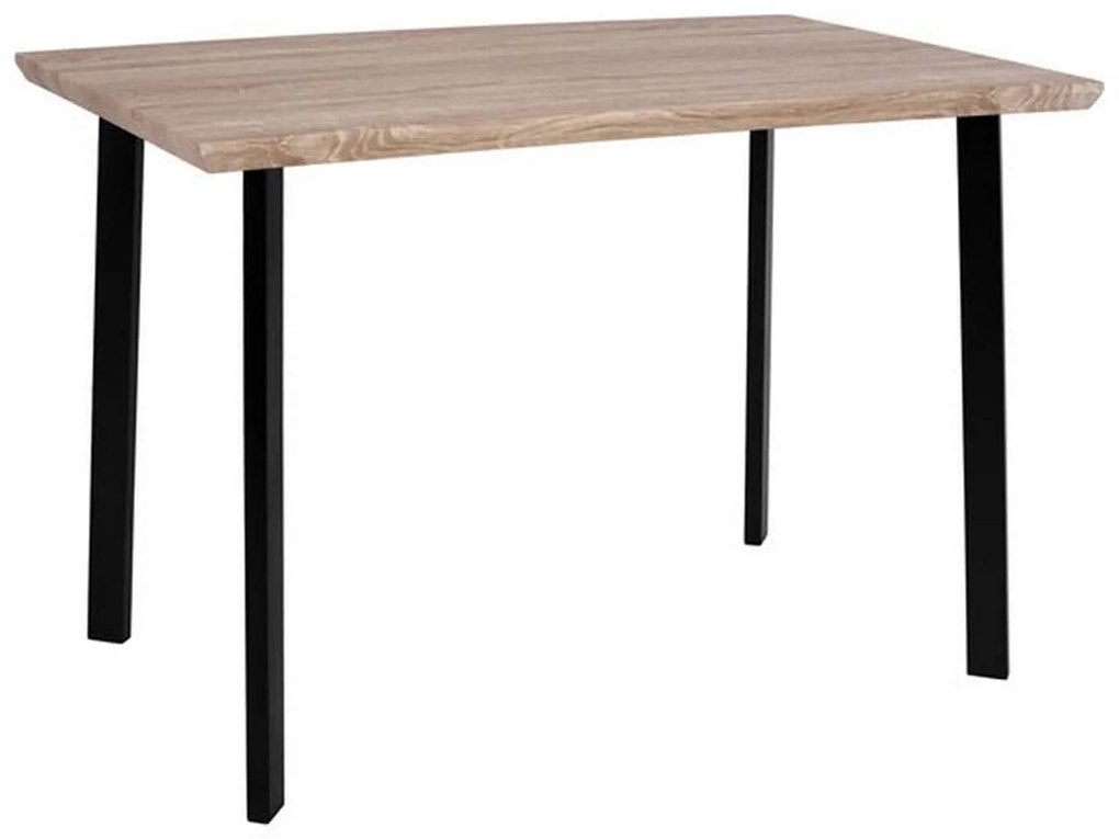Τραπέζι Τραπεζαρίας Sonama HM8333 Με Μαύρα Πόδια Mdf, Metal