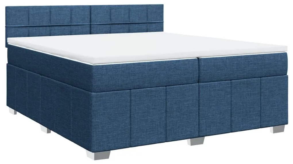 ΚΡΕΒΑΤΙ BOXSPRING ΜΕ ΣΤΡΩΜΑ ΜΠΛΕ 200X200 ΕΚ. ΥΦΑΣΜΑΤΙΝΟ 3287181