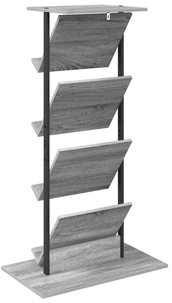 vidaXL Ράφι Περιοδικών με ράφι Γκρίζο Σονομα 68 x 40 x 123.5 εκ.