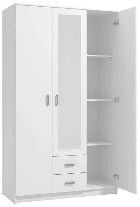 Ντουλάπα Hana 3K2FO Λευκό 120x52x205 εκ. 120x52x205 εκ.