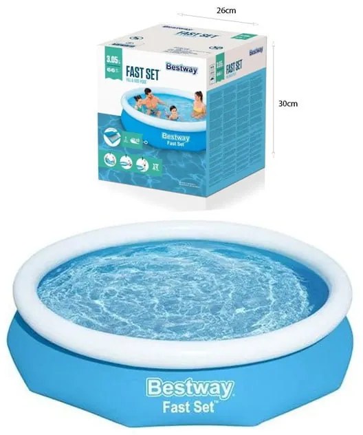 Bestway Πισίνα PVC Φουσκωτή 66cm x 3.05m #57456 - Bestway pool