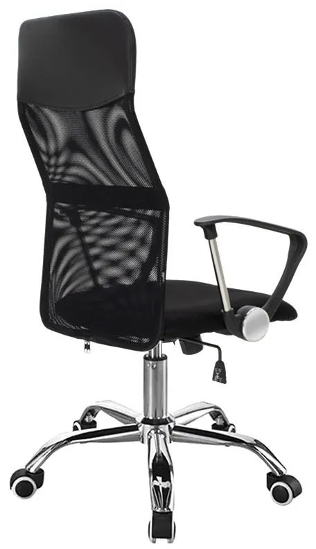 Καρέκλα γραφείου Joel II με ύφασμα mesh σε μαύρη απόχρωση 75x53x115-125εκ 61x59x123 εκ.