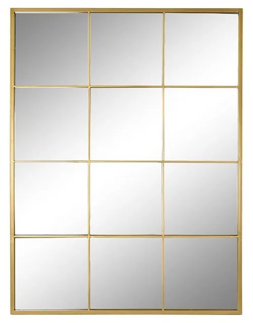 Τοίχο καθρέφτη DKD Home Decor Χρυσό Κρυστάλλινο Σίδερο Παράθυρο 90 x 2 x 120 cm 90 x 1,8 x 120 cm