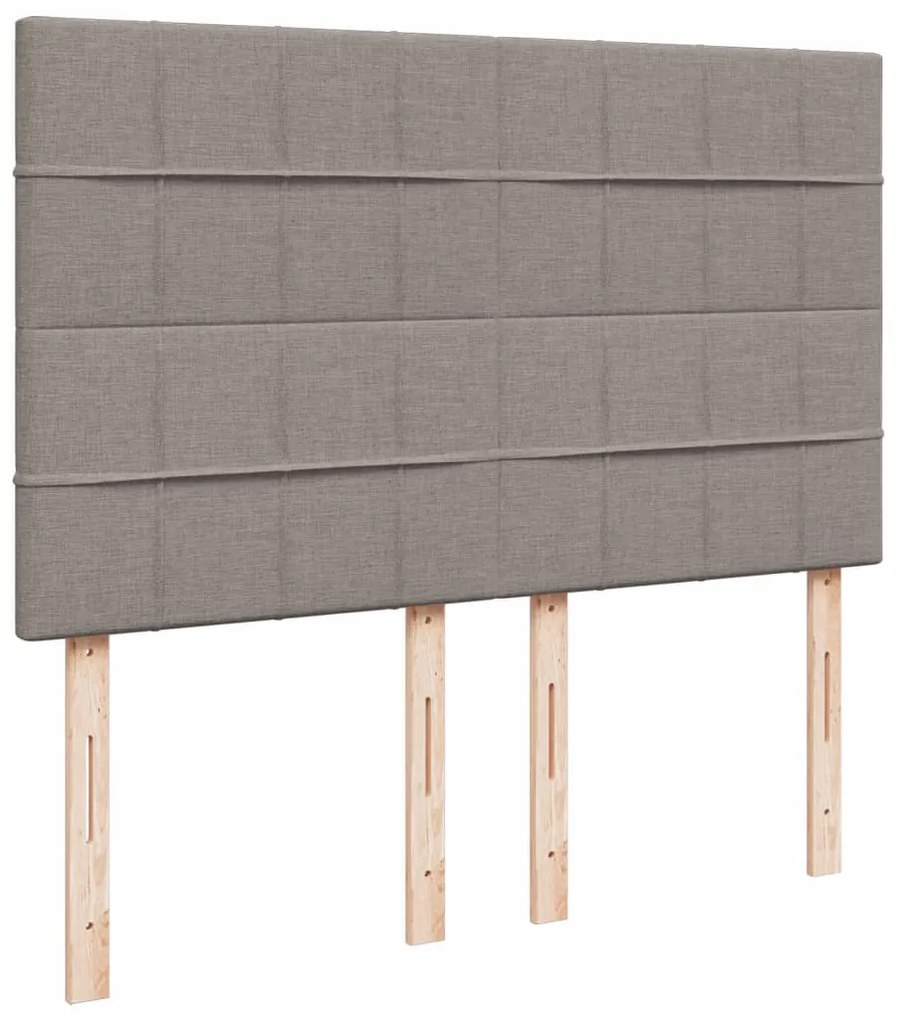 vidaXL Κρεβάτι Boxspring με Στρώμα Taupe 160x200 εκ. Υφασμάτινο