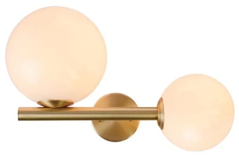 Φωτιστικό Τοίχου 1995 D: 33 H:21 L:17.5 Gold Metal, Glass