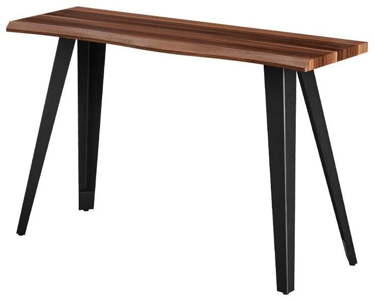 Κονσόλα MDF 1417 Fylliana Καφέ Γυαλιστερό - Μαύρο 120x40x76 εκ. 120x40x76 εκ.
