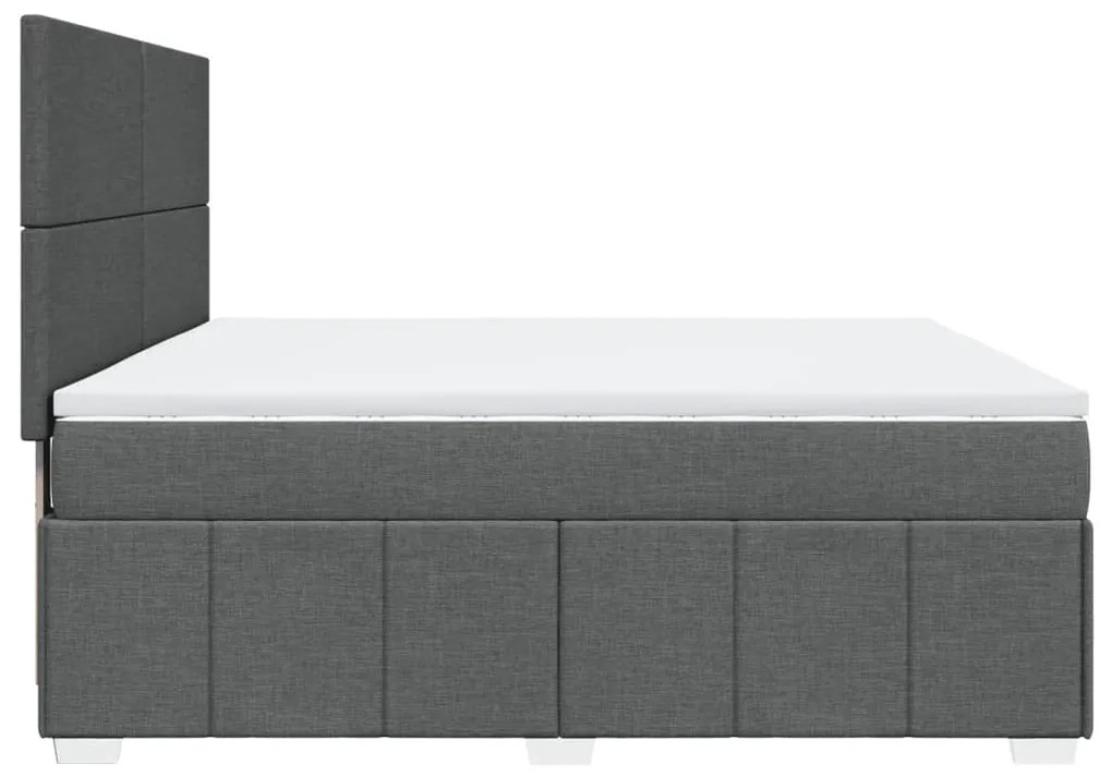 ΚΡΕΒΑΤΙ BOXSPRING ΜΕ ΣΤΡΩΜΑ ΣΚΟΥΡΟ ΓΚΡΙ 180X200 ΕΚ ΥΦΑΣΜΑΤΙΝ 3291741