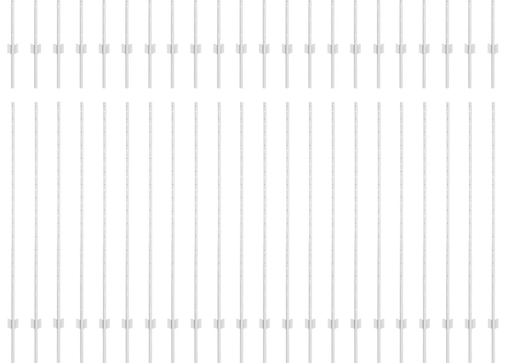 vidaXL Πόλοι Περιφράξεων 88 τεμ U-Channel Ασημί 200 εκ Ατσάλι