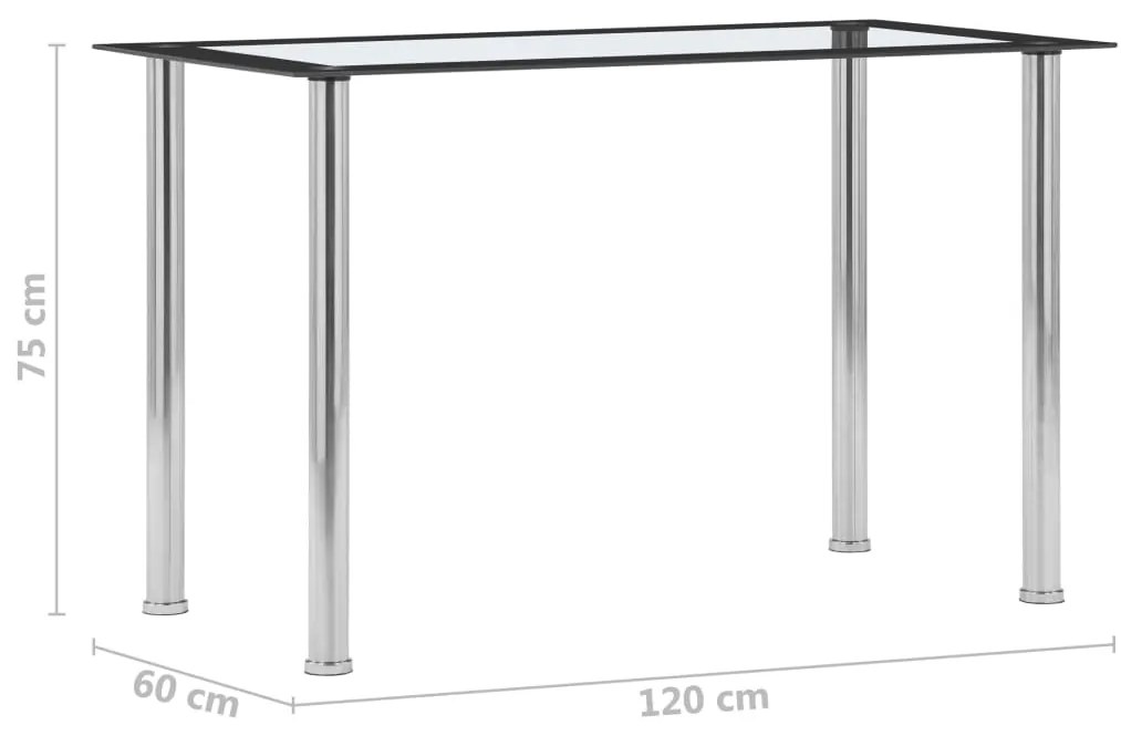 ΤΡΑΠΕΖΑΡΙΑ ΜΑΥΡΗ / ΔΙΑΦΑΝΗΣ 120 X 60 X 75 ΕΚ. ΑΠΟ ΨΗΜΕΝΟ ΓΥΑΛΙ 281851