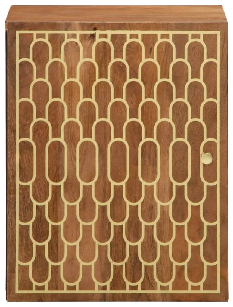 vidaXL Ντουλάπι Μπάνιου Επιτοίχιο 38x33x48 εκ. από Μασίφ Ξύλο Μάνγκο