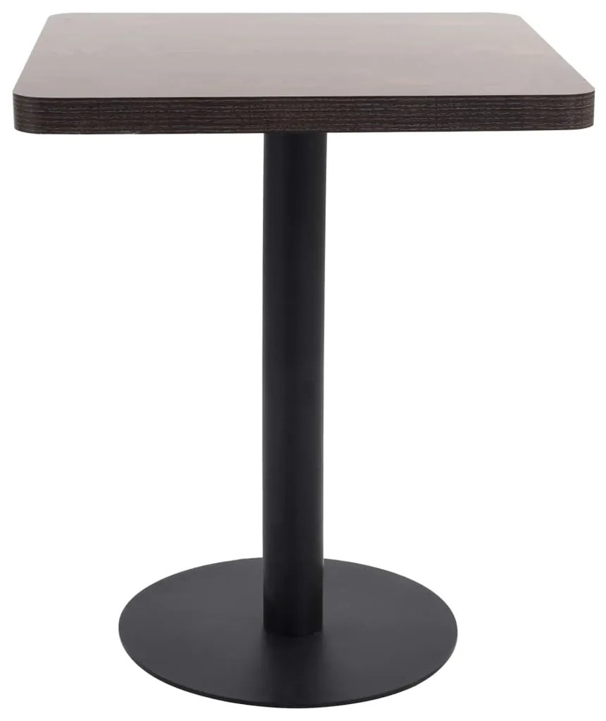 vidaXL Τραπέζι Bistro Σκούρο Καφέ 60 x 60 εκ. από MDF