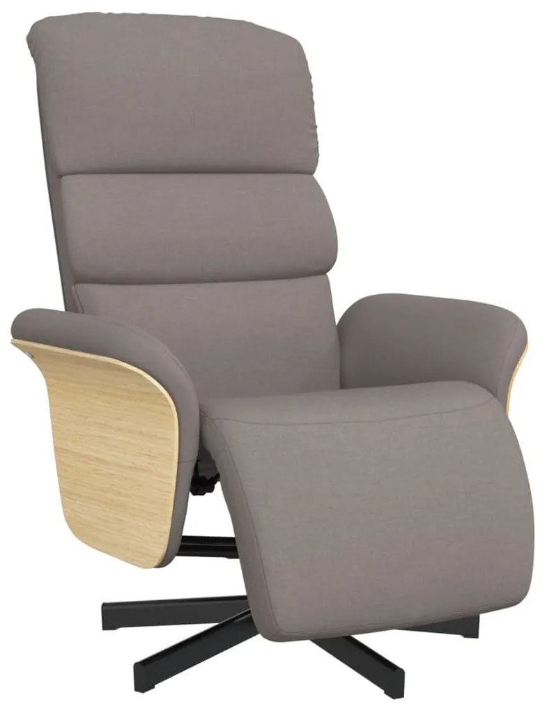 vidaXL Πολυθρόνα Ανακλινόμενη με Υποπόδιο Taupe Υφασμάτινη