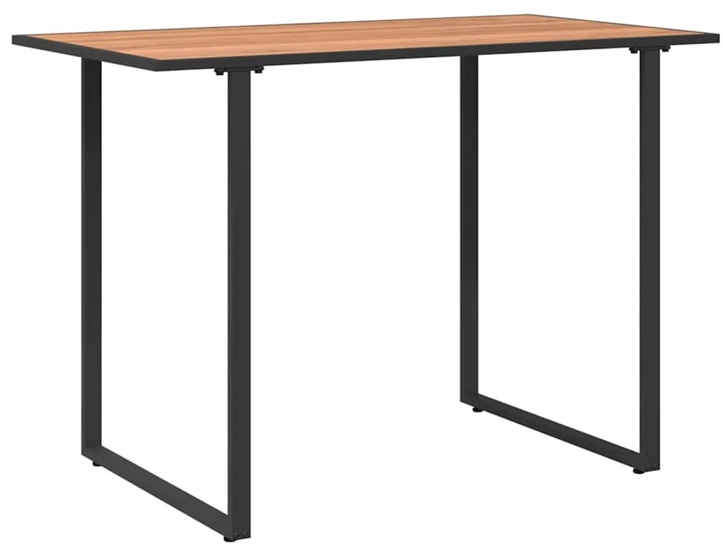 vidaXL Τραπέζι Κήπου Καφέ 100x55x70 εκ., από DPC και χάλυβα