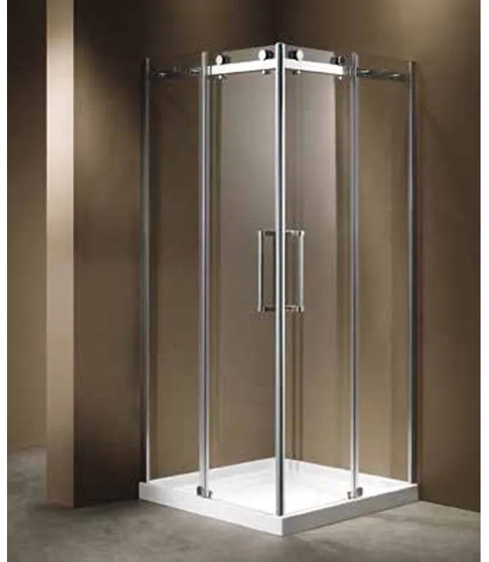KARAG  STOCKBATHROOM Καμπίνα τετράγωνη με διάφανο κρύσταλλο ELIXIR 100 KARAG 70x70x190cm KARAG-5206836546674