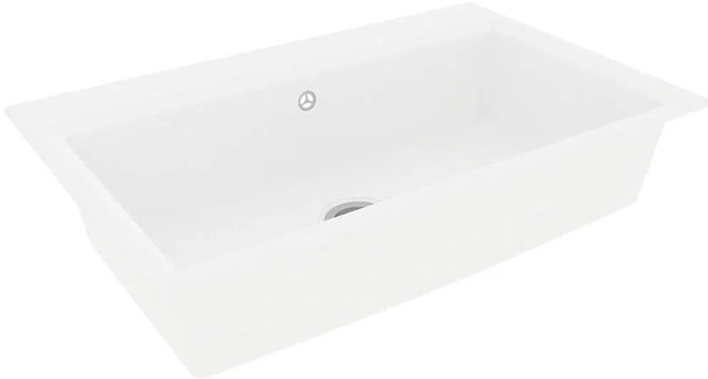 vidaXL Σιντρινο κουζίνας Λευκό 79 x 50 x 31 εκ. Γρανίτης
