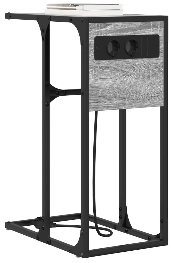 vidaXL Κομοδίνο Γκρι sonoma 41.5 x 26 x 60.5 εκ Επεξεργασμένο ξύλο
