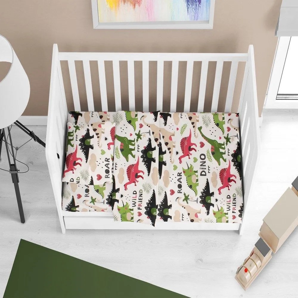 Σεντόνι Βρεφικό Dinosaur 518 Multi DimCol Λίκνου 80x110cm 100% Cotton