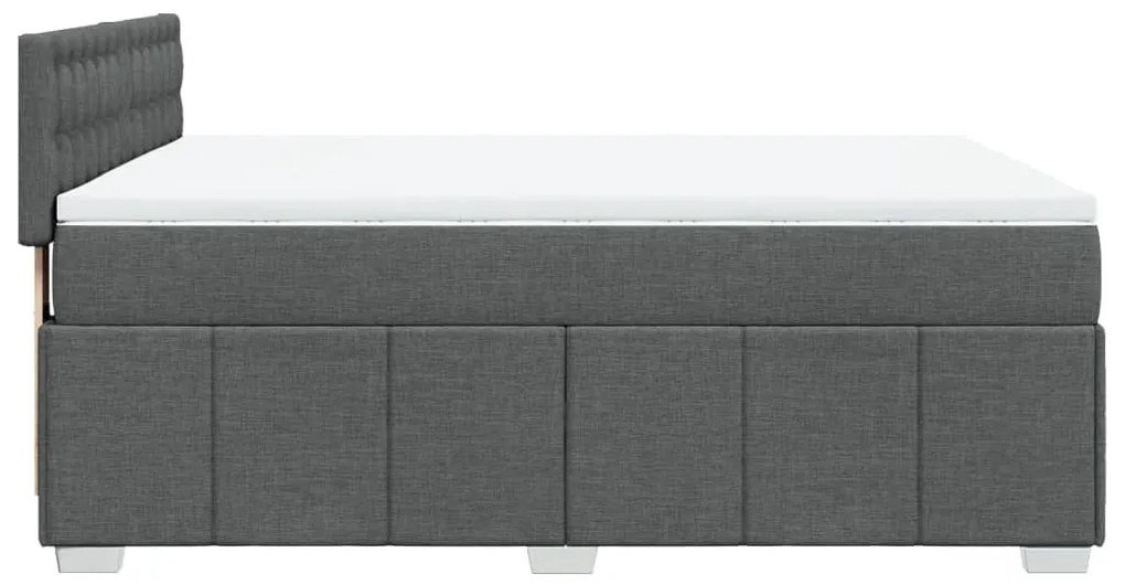 ΚΡΕΒΑΤΙ BOXSPRING ΜΕ ΣΤΡΩΜΑ ΣΚΟΥΡΟ ΓΚΡΙ 140X190 ΕΚ. ΥΦΑΣΜΑΤΙΝΟ 3289378