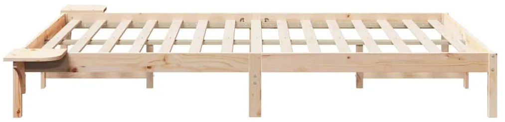 vidaXL Κρεβατοκάμαρα με Πλαϊνά Τραπέζια Φυσικό 140 x 210 cm