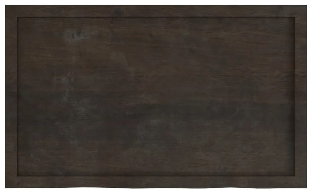 vidaXL Επιφάνεια Τραπεζιού Σκούρο Καφέ 100x60x(2-4)εκ Επεξ. Μασίφ Δρυς