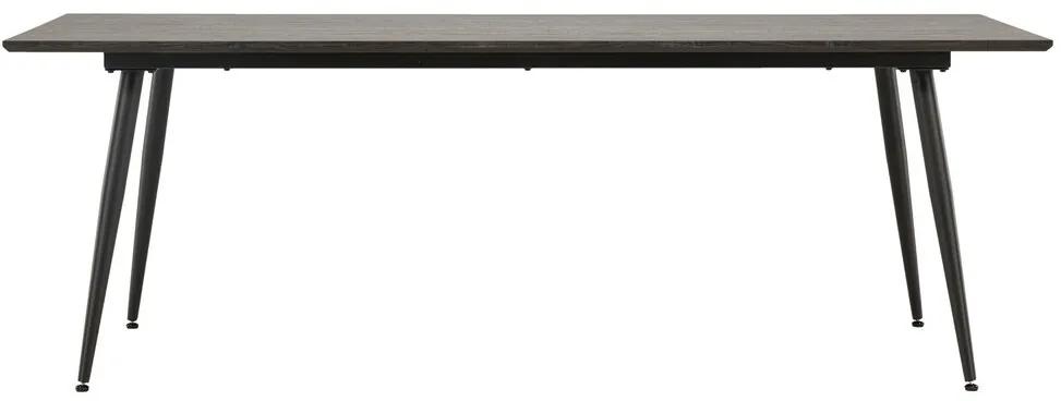 Τραπέζι Dallas 4313, Καφέ, Μαύρο, 75x100x220cm, 56 kg, Ινοσανίδες μέσης πυκνότητας, Μέταλλο | Epipla1.gr