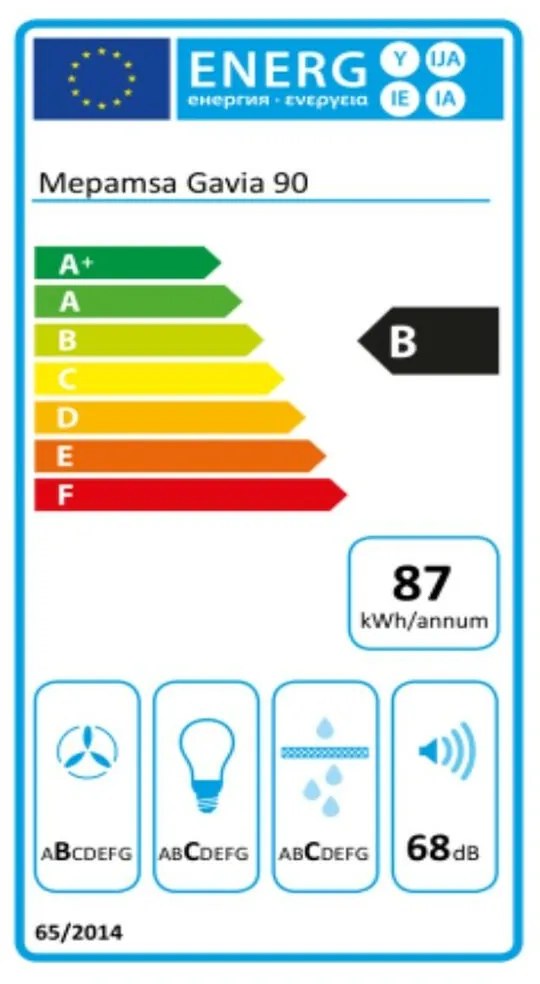 Συμβατικός Απορροφητήρας Mepamsa 320.0528.014 90 cm 740 m3/h 53 dB 250W Χάλυβας B