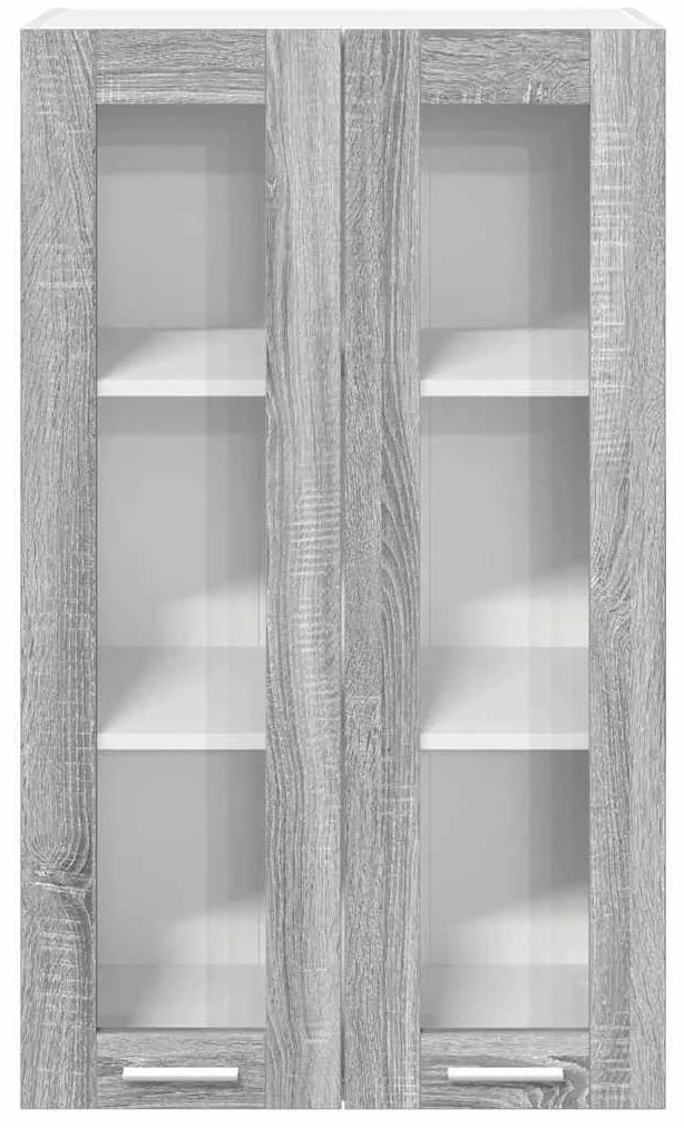 vidaXL Κρεμαστό ντουλάπι με αποθήκευση Γκρίζο Σονομα 60 x 31 x 100 εκ.