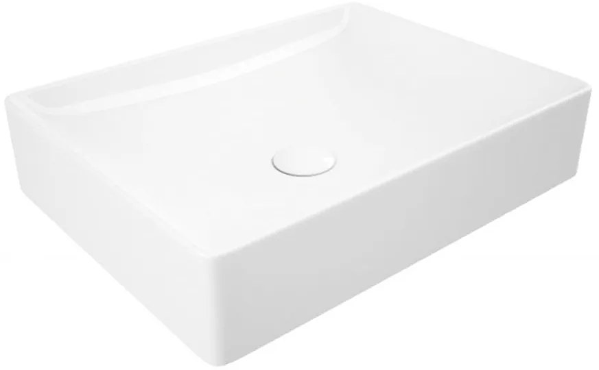 Νιπτήρας μπάνιου DROP I Eπικαθήμενος Λευκός 50x38x10 εκ. 50x38x10 εκ.