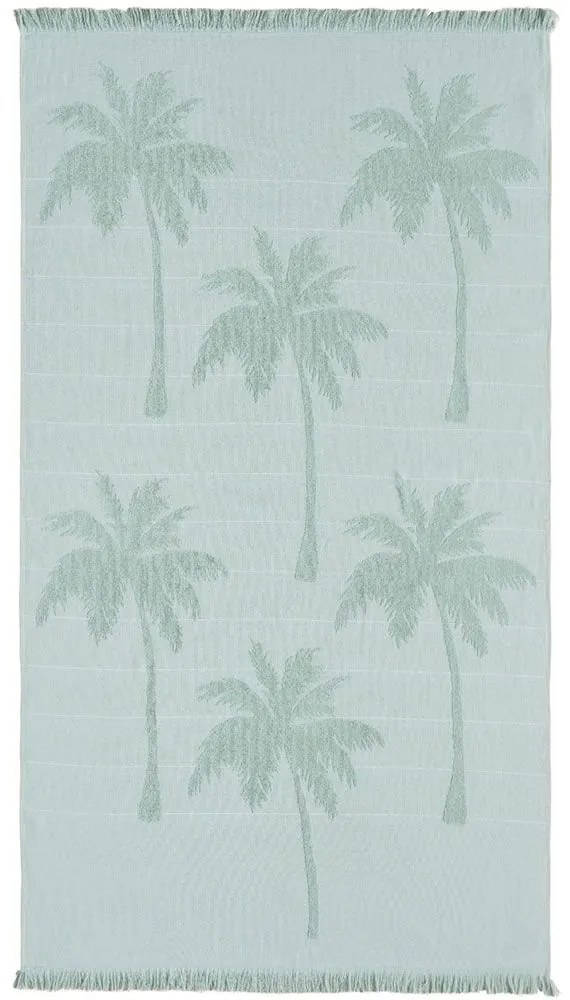 Πετσέτα Θαλάσσης - Παρεό Cocos 10 Green Kentia Beach 95x160cm 100% Βαμβάκι