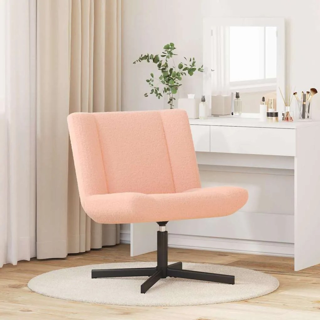 vidaXL Περιστρεφόμενη καρέκλα Ροζ 63 x 75 x 76 εκ ύφασμα