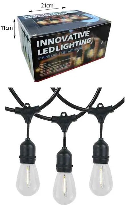 Ηλιακή Γιρλάντα LED με 9 Λάμπες – Με Ηλιακό Πάνελ - Innovative LED lighting