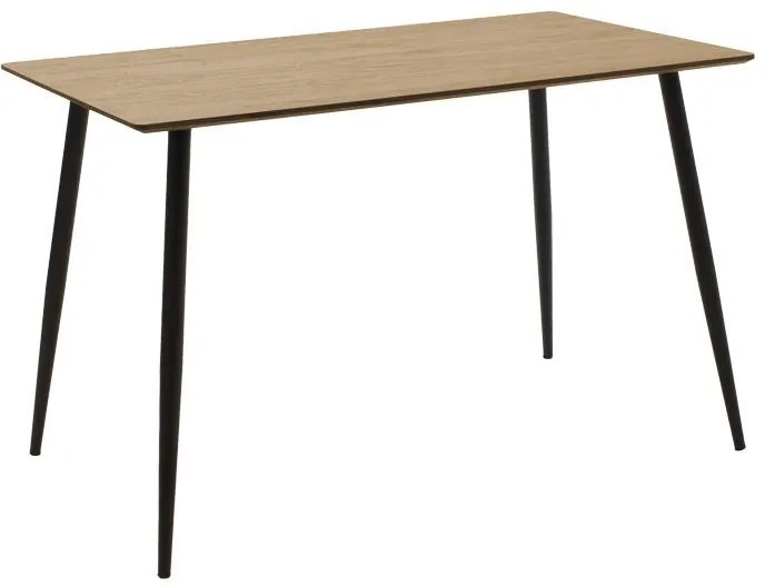 Σετ Τραπεζαρίας Cuba - Julita 5 τεμ Mdf σε Sonoma - Μαύρο - Φυσικό 120x70x76εκ. 120x70x76 εκ.