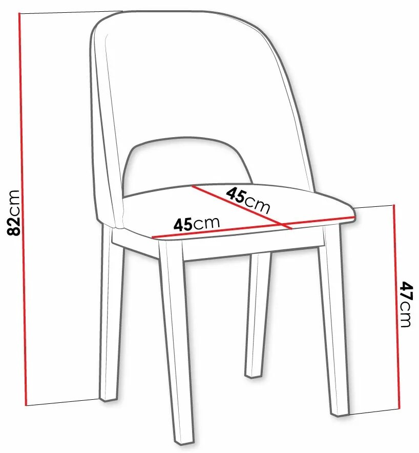 Καρέκλα Victorville 333, Σκούρο γκρι, Καρυδί, 82x45x45cm, 6 kg, Ταπισερί, Ξύλινα, Ξύλο: Οξιά | Epipla1.gr
