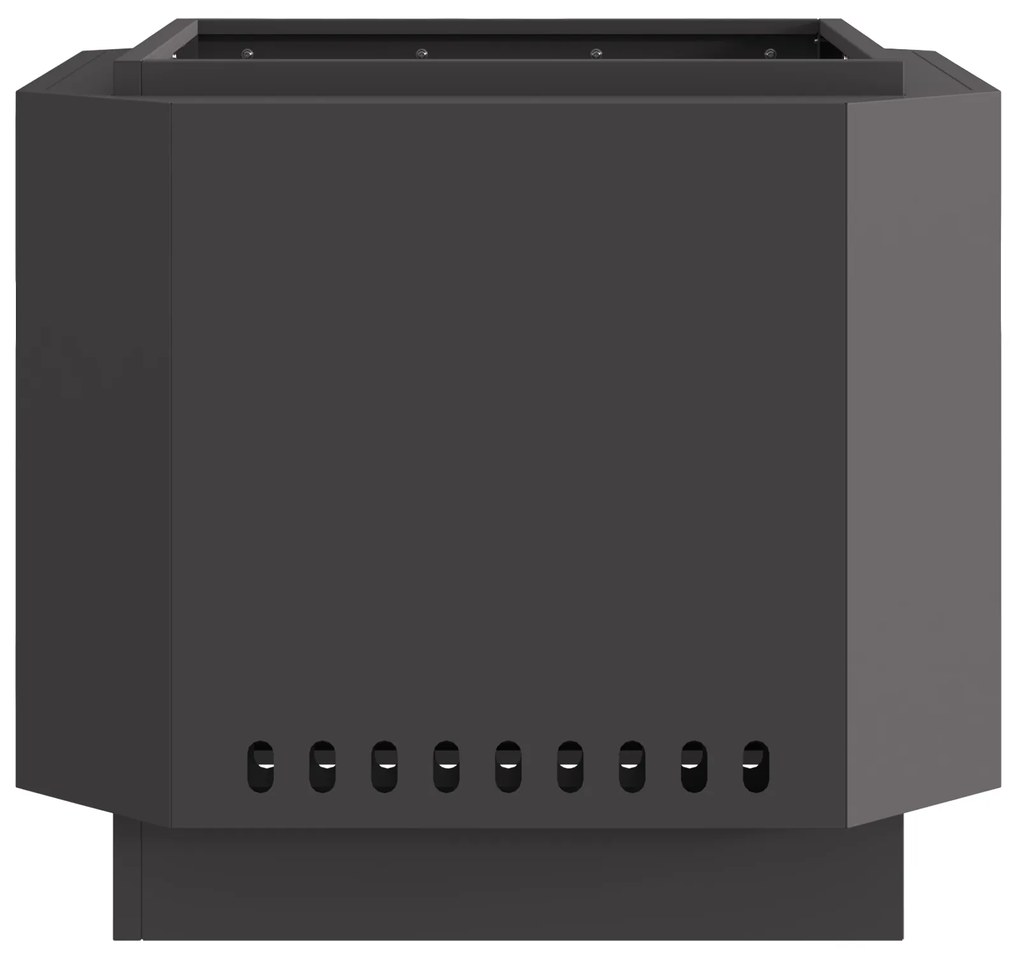 vidaXL Καπνιστός Εστία Μαύρη 58x58x51 εκ Ατσάλι