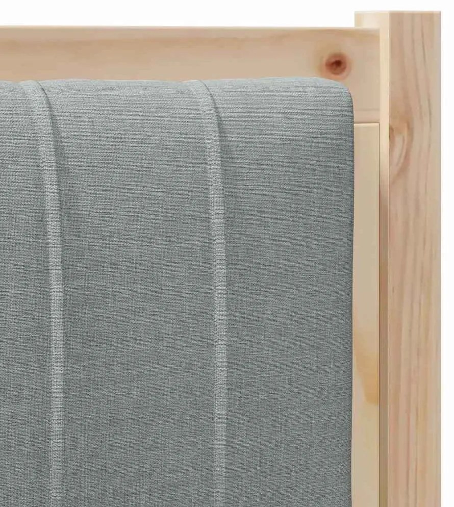 vidaXL Ταπετσαρισμένο κεφαλάρι Καφέ 75 cm Στερεά ξυλεία πεύκου