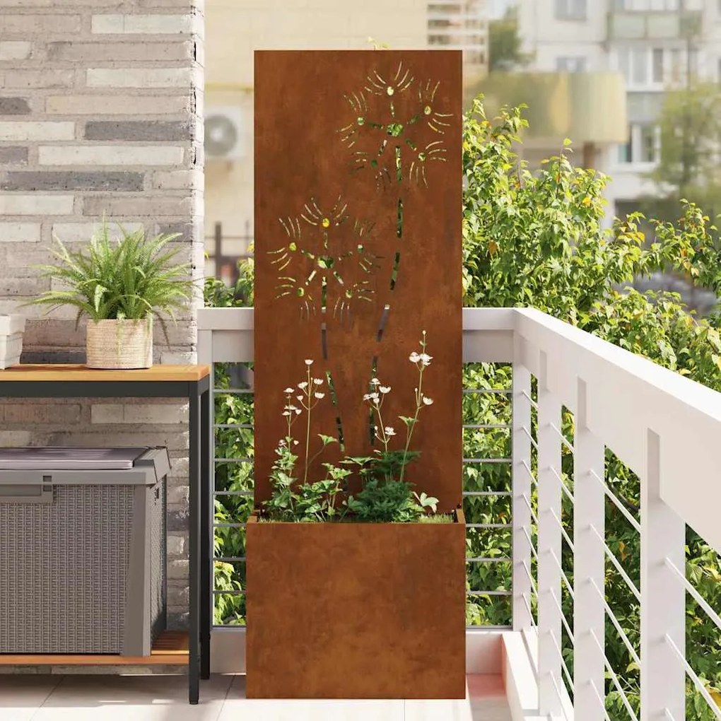 Οθόνη Ιδιωτικότητας Κήπου Floral Σκ rusty 50 x 140 cm