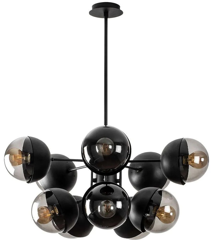 Φωτιστικό Οροφής Karsor 584TTM1287 68x68x75cm 10xE27 40W Black Opviq