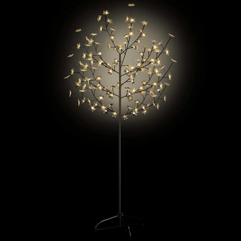vidaXL Χριστουγεννιάτικο Δέντρο Κερασιά 120 LED Θερμό Λευκό Φως 150 εκ
