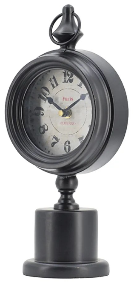 Artekko Clock Ρολόι Επιτραπέζιο Μεταλλικό Μαύρο (15.5x10.9x37.1)cm