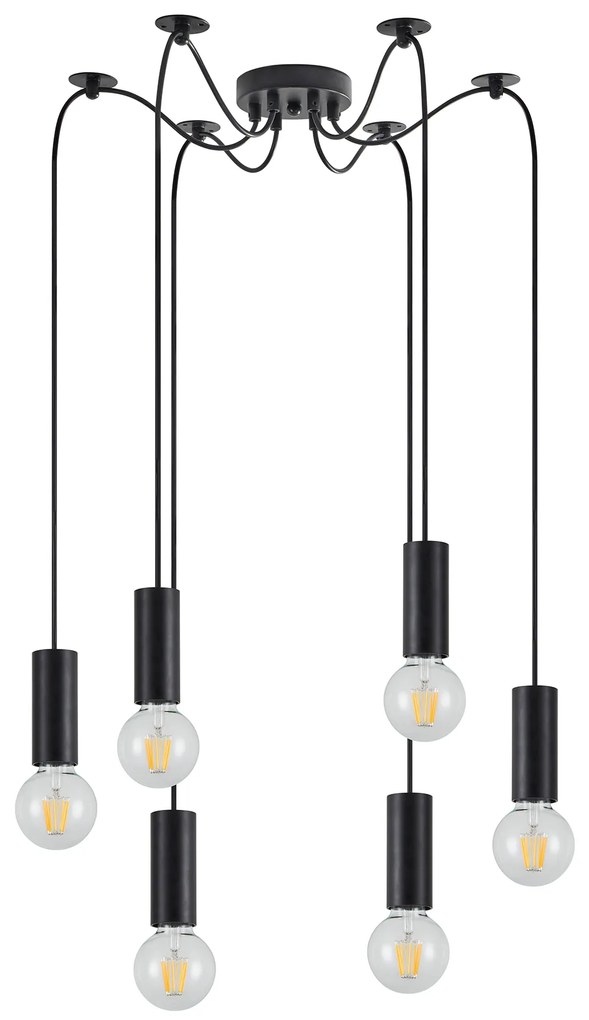 Φωτιστικό Οροφής  SE21-BL-4-BL6 ADEPT TUBE Black Pendant+ - 77-8477 - 51W - 100W - 77-8477