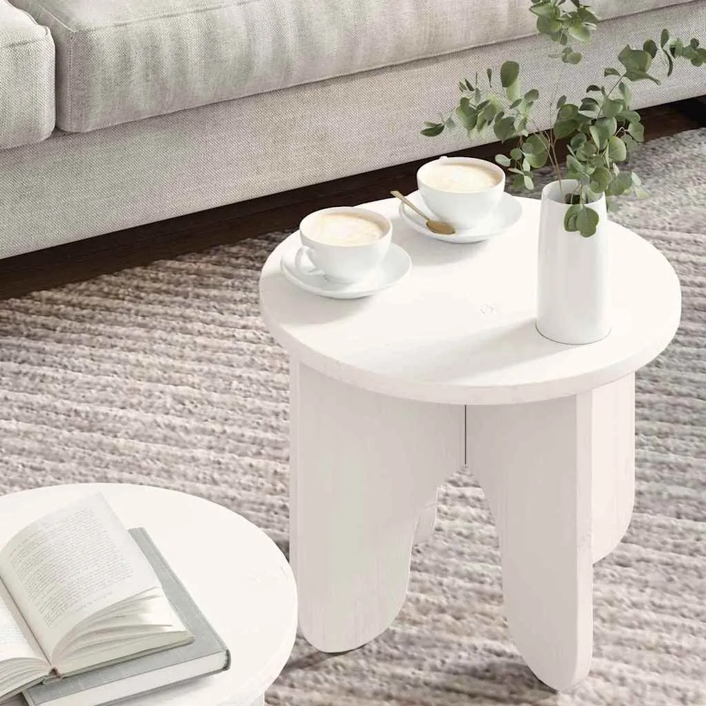 vidaXL Τραπεζάκι σαλονιού 2 pcs Λευκό 39.5 x 39.5 x 30 εκ.