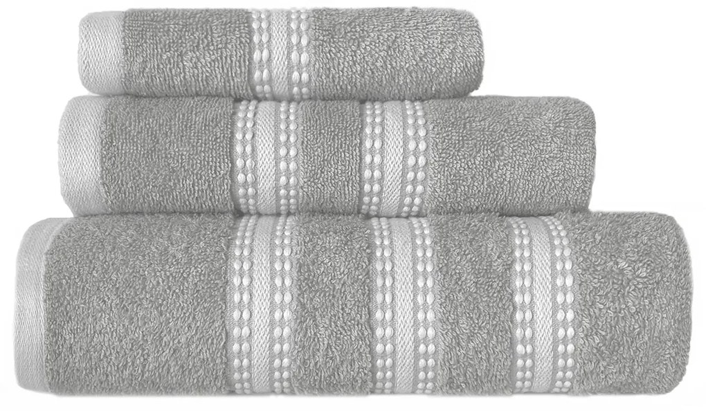 Πετσέτες Μπάνιου (Σετ 3τμχ) Nef-Nef Homeware Promise Grey 480gsm