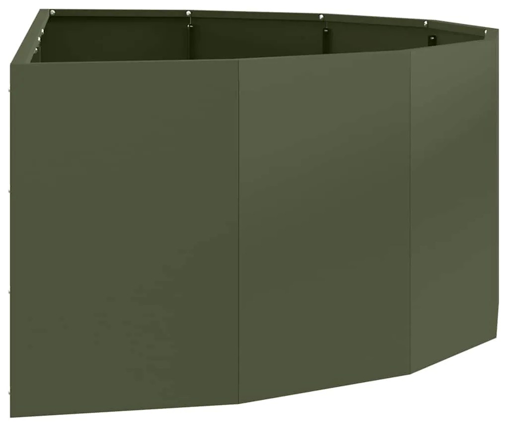 vidaXL Γλάστρα Ελιά Πράσινη 120 x 60 x 35 cm Ατσάλι