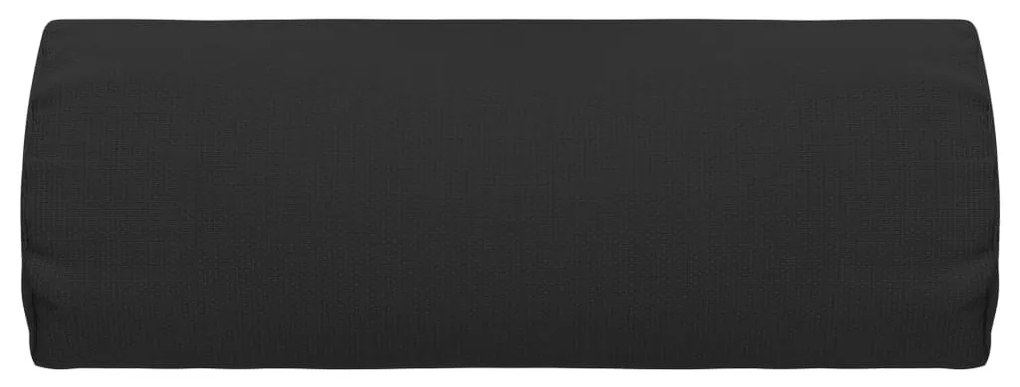 vidaXL Προσκέφαλο Σεζλόνγκ Μαύρο 40 x 7,5 x 15 εκ. από Textilene