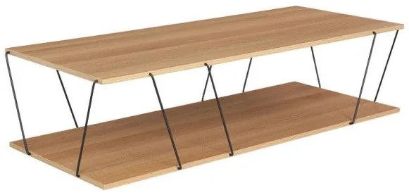 Τραπέζι Σαλονιού Tars Sonoma-Μαύρο 120x50x30εκ 225-000023 Pakoworld 225-000023 Μαύρο