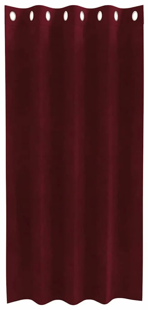 vidaXL Κουρτίνες με κουρτίνες 2 pcs Μπορντό 140 x 175 cm Βελούδο