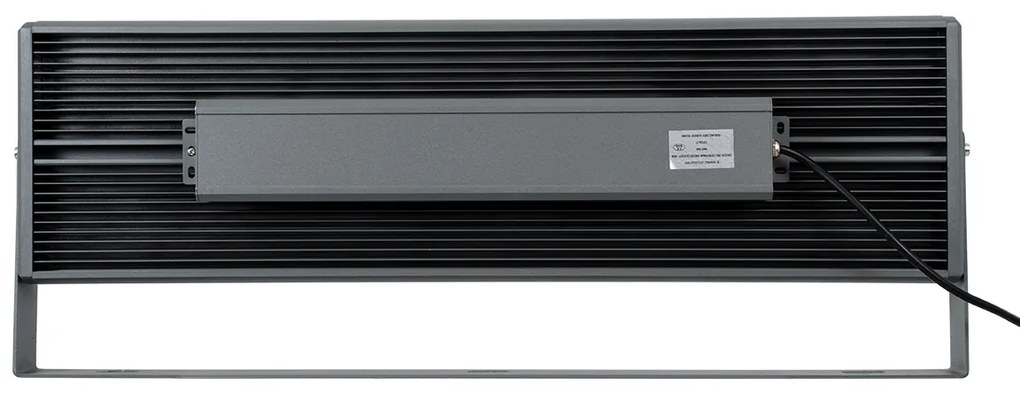 GloboStar FLOOD-ZANA 90560 Προβολέας Wall Washer για Φωτισμό Κτιρίων LED 200W 18000lm 30° DC 24V Αδιάβροχο IP65 Μ70 x Π29 x Υ10cm Θερμό Λευκό 2700K - Γκρι Ανθρακί - 3 Years Warranty - 90560
